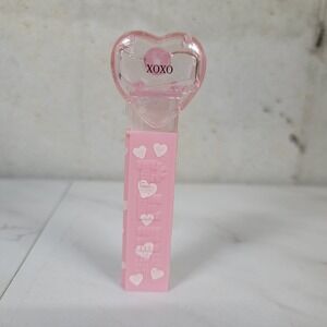 PEZ Valentines CRYSTAL Pink Heart 4.9 I LOVE YOU No Feet‎